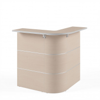 Элемент ресепшн 90º для приемной «Zoom» (Светлый дуб, 1050x1050x1090 мм)