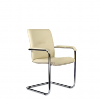 Кресло посетителя София хром (Кожзам Z21 бежевый)