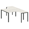 Рабочая станция криволинейная на П-образном м/к БП.РАС-СА-2.3 серии «Metal system»
