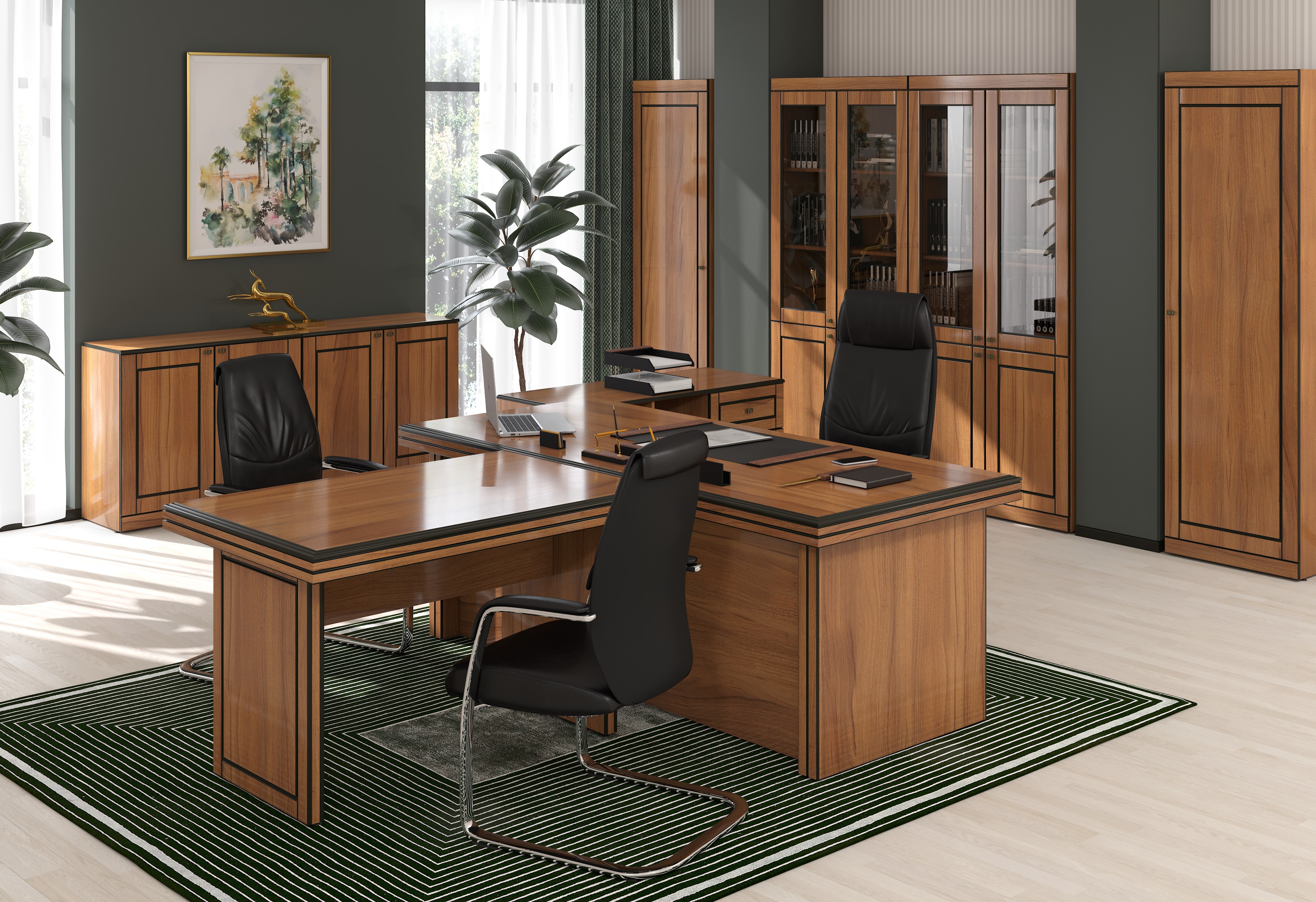 Мебель в кабинет руководителя бизнес-класса серия «Larex»