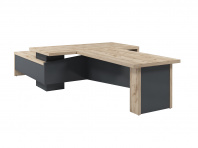 Стол руководителя без блока розеток с опорной тумбой и брифингом Т-920 для кабинета руководителя «То