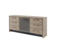 Тумба с дверью и 6 ящиками Т-13-06л/пр для кабинета руководителя «Торстон»