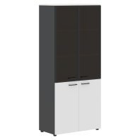 Шкаф комбинированный с дверьми в металлической рамке JHC 85.7 серии «JAY» (Ясень белый/антрацит, 856х432х1949 мм) Шкаф комбинированный с дверьми в металлической рамке JHC 85.7 серии «JAY» (Ясень белый/антрацит, 856х432х1949 мм)