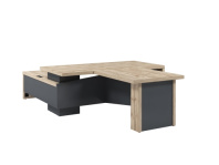 Стол руководителя с блоком розеток с опорной тумбой и брифингом Т-820 для кабинета руководител