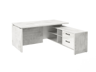 Стол руководителя с опорной тумбой правый FB-117R.GG серии «Festus»