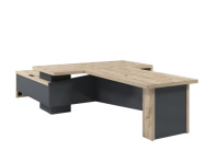 Стол руководителя c блоком розеток с опорной тумбой и брифингом Т-920 для кабинета руководителя «То