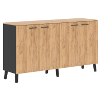 Греденция JLGR 1745 серии «JAY» (Дуб Бофорд/антрацит, 1706х432х938 мм) Греденция JLGR 1745 серии «JAY» (Дуб Бофорд/антрацит, 1706х432х938 мм)