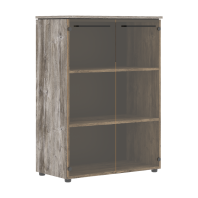 Шкаф со стеклянными дверьми  MMC 85.2 для кабинета руководителя «Morris Trend»