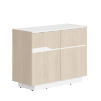Тумба-комод с распашными дверями серии "Line" (Дуб светлый/белый, 1030х430х814 мм)