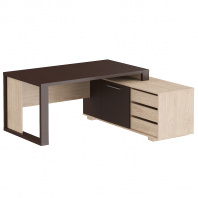 Стол руководителя с опорной тумбой ACT 1716 для кабинета руководителя «ALTO»