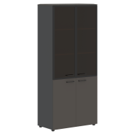 Шкаф комбинированный с дверьми в металлической рамке JHC 85.7 серии «JAY» (орех мокко/антрацит, 856х432х1949 мм) Шкаф комбинированный с дверьми в металлической рамке JHC 85.7 серии «JAY» (орех мокко/антрацит, 856х432х1949 мм)