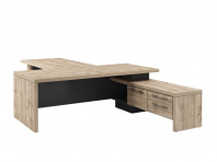 Стол руководителя без блока розеток с опорной тумбой и брифингом Т-922 для кабинета руководит