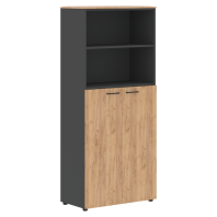 Шкаф с глухими средними дверьми JHC 85.6 серии «JAY» (Дуб Бофорд/антрацит, 856 х 432 х 1949 мм) Шкаф с глухими средними дверьми JHC 85.6 серии «JAY» (Дуб Бофорд/антрацит, 856 х 432 х 1949 мм)