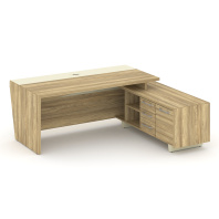 Стол руководителя с опорной тумбой, COR.SRT-20 серии «Corner» Стол руководителя с опорной тумбой, COR.SRT-20 серии «Corner»